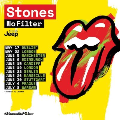 The Rolling Stones UK, IRE and EU No Filter Tour Announced