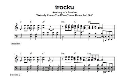 The Anatomy of a Piano Bassline: “Nobody Knows You When You’re Down and Out”