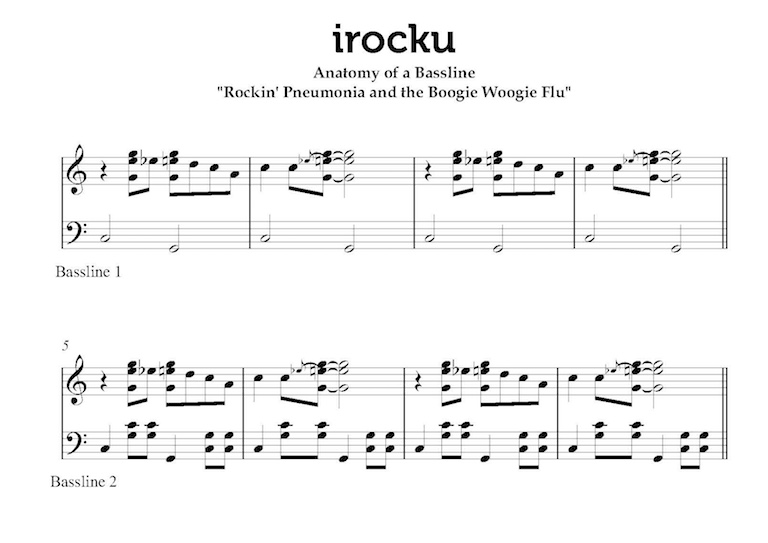 Learn Piano Bass lines “Rockin Pneumonia & the Boogie Woogie Flu”