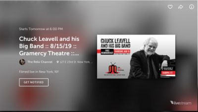 Rebroadcast-Chuck Leavell & His Big Band- Livestreamed on Relix